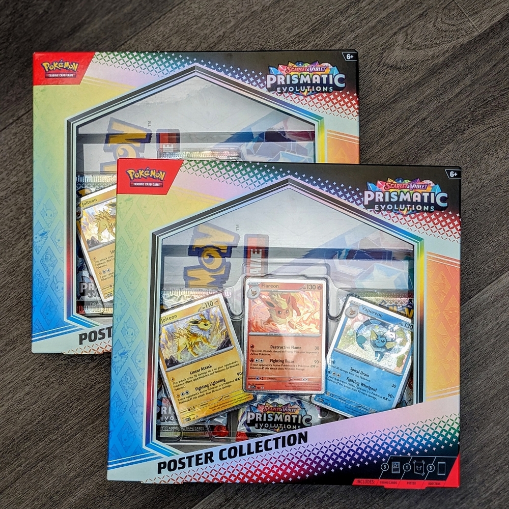2x 💎 Prismatic Evolutions 💎 Poster Collection Pokemon Cards FACTORY SEALED - Picture 16 of 16